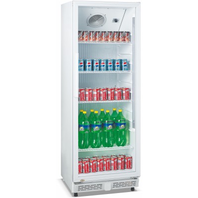 Drikkekøleskab 326 liter glasdør statisk køl hvid | Adexa LG360XP