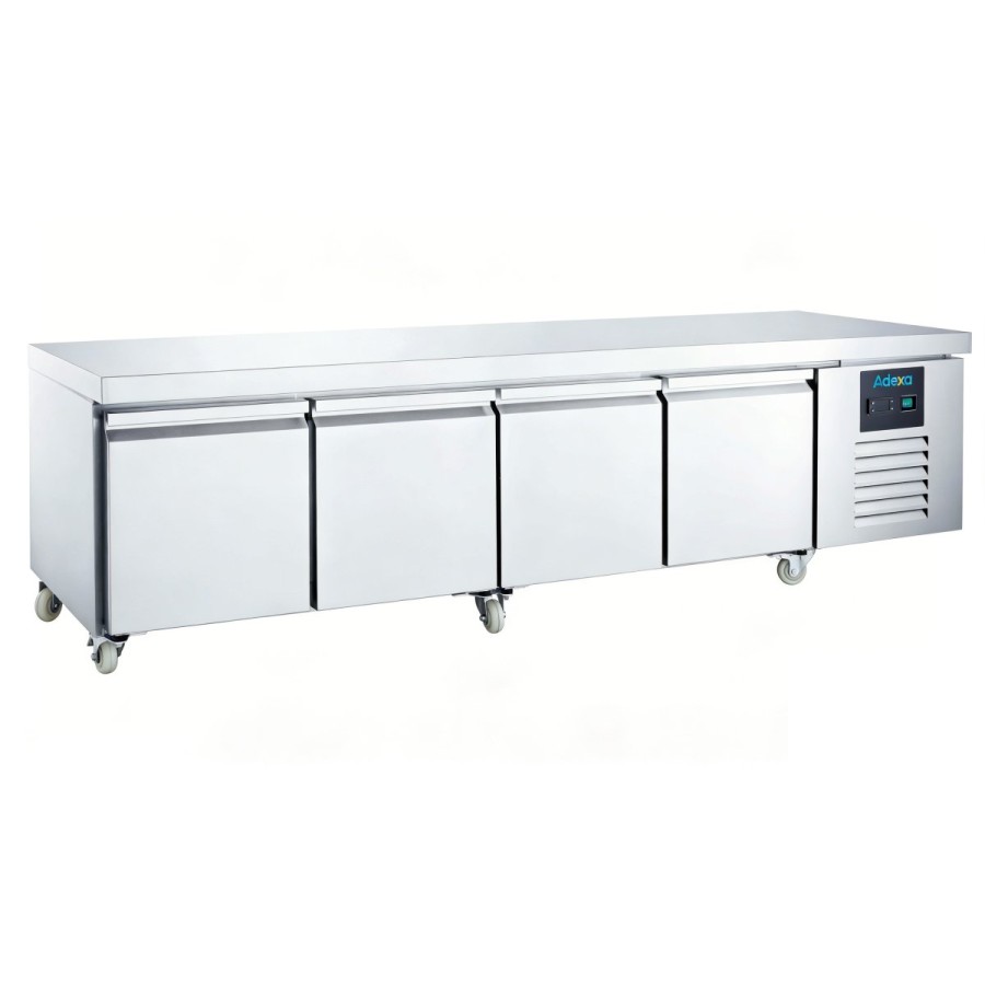Grillfryserbord med 4 udtræksskuffer, 2230 x 700 x 650 mm | Adexa DUGN4100BT4D