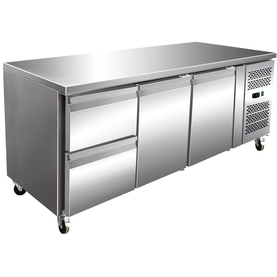 Kølebord 2 døre 2 skuffer Dybde 700mm | Adexa 2DRG31V