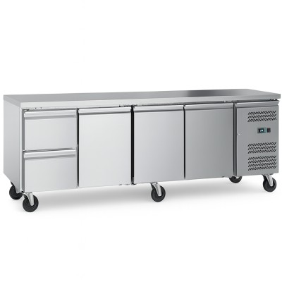 Kølebord 3 døre 2 skuffer Dybde 700mm GN1/1 | Adexa 2DRG41V