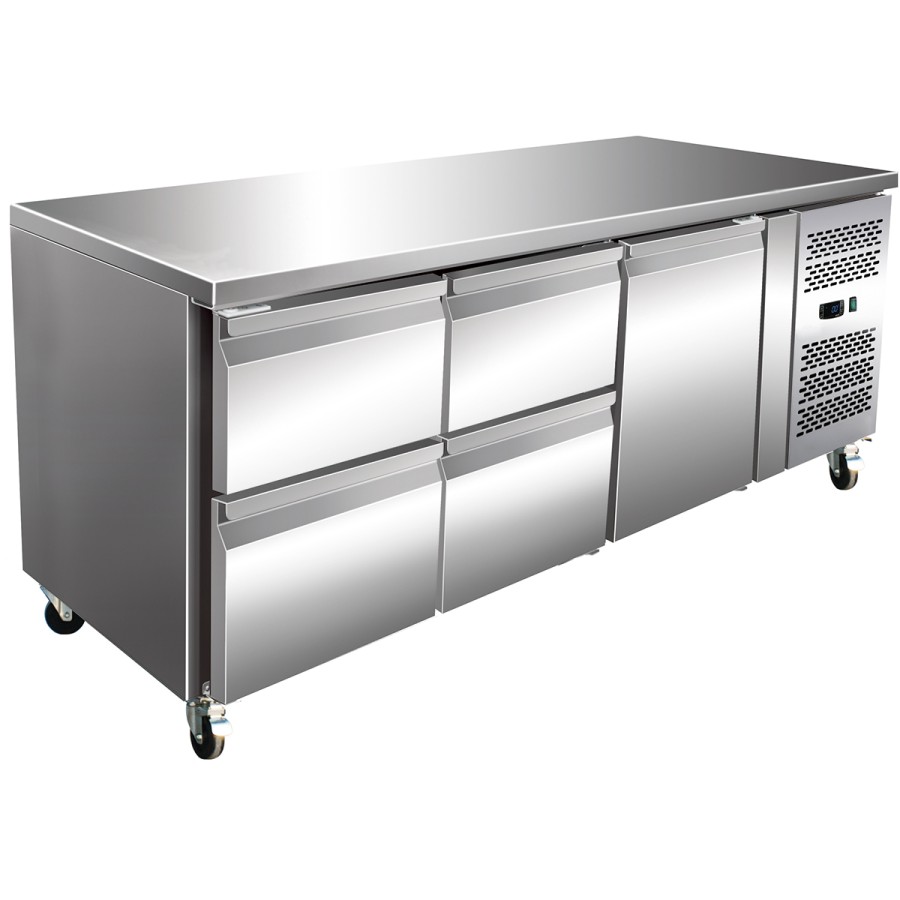 Kølebord 1 dør 4 skuffer Dybde 700mm | Adexa 4DRG31V