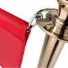 2 st. barriere-/afspærringsstolper i guld med rødt kanvasstof | Adexa BBP02CCR