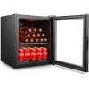Professionel minikøleskab / minibar med glasdør, 46 liter, sort | Adexa BG49