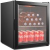 Professionel minikøleskab / minibar med glasdør, 46 liter, sort | Adexa BG49