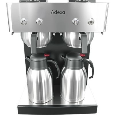 Commercial Twin Filter Coffee maker Manual fill 2 vacuum pots | Adexa CBD02B2