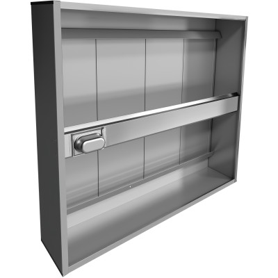 Ventilationshætte, frit hængende, rustfrit stål, 1500 x 1300 x 350 mm | Adexa CH20150S