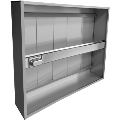 Ventilationshætte, frit hængende, rustfrit stål, 2000 x 1300 x 350 mm | Adexa CH20200S