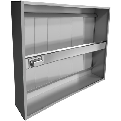 Ventilationshætte, frit hængende, rustfrit stål, 2500 x 1300 x 350 mm | Adexa CH20250S