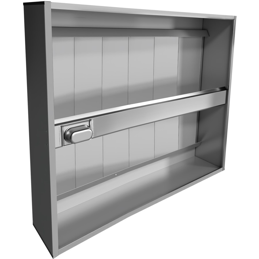 Ventilationshætte, frit hængende, rustfrit stål, 2500 x 1300 x 350 mm | Adexa CH20250S