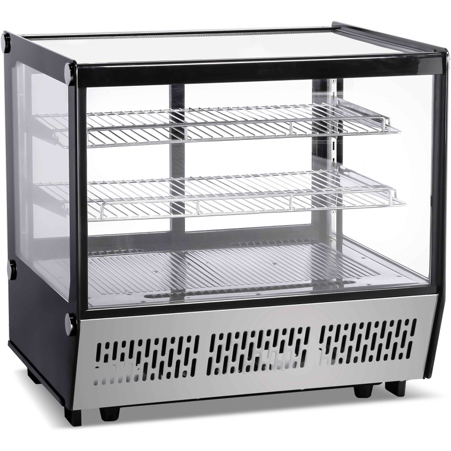 Display Merchandiser Køleskab 120 liter 2 hylder Sort & Rustfrit stål | Adexa CW120B