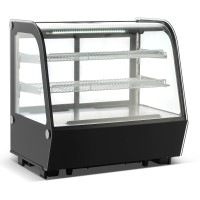 Kølevitrine Bordmodel 120 Liter med Buet Glasfront, LED-belysning & 2 Hylder | Adexa CW120RB