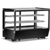 Kølevitrine, bordmodel, 160 liter, 2 hylder, sort, lige front | Adexa CW160BLACK