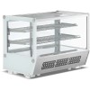 Kølevitrine, bordmodel, 160 liter, 2 hylder, hvid, glat front | Adexa CW160W