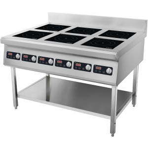 Professionel induktionskogeplade med 6 plader Gulvstående 6 x 3,5 kW | Adexa CX160A