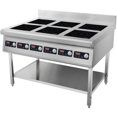 Professionel induktionskogeplade med 6 plader Gulvstående 6 x 3,5 kW | Adexa CX160A