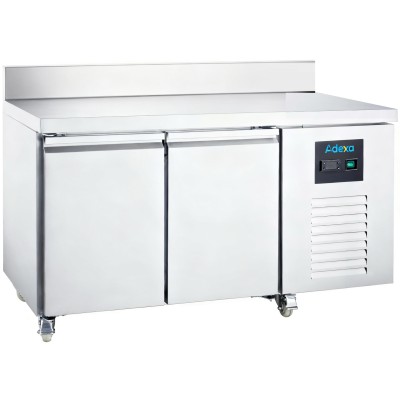 Frysebord med 2 låger, 1360 x 700 x 905 mm, GN1/1-kompatibel, med bagkant | Adexa DRGN2200BT