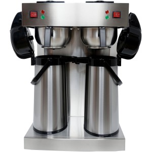 Professionel dobbelt kaffemaskine med 2 pumpetermoser i rustfrit stål | Adexa DRP386