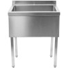 Vask i rustfrit stål 600x700x900 mm, 1 kum, stænkskærm | Adexa DSA7060