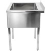 Vask i rustfrit stål 600x700x900 mm, 1 kum, stænkskærm | Adexa DSA7060