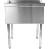 Vask i rustfrit stål 600x700x900 mm, 1 kum, stænkskærm | Adexa DSA7060