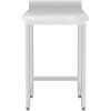 Premium-arbejdsbord i rustfrit stål uden underhylde, med stænkskærm, 600 x 700 x 900 mm | Adexa DW6070