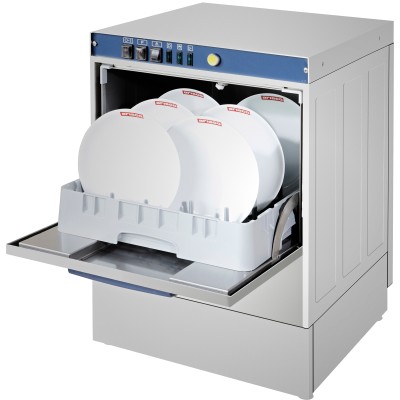Professionel opvaskemaskine 540 tallerkener/time, 500 mm kurv, tømningspumpe, 1-faset | Adexa DWASH50NP