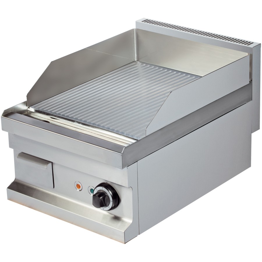 Professionel elektrisk stegeplade rillet 1 stegezone 4,1 kW bordmodel | Adexa Hotmax 600 EG604G