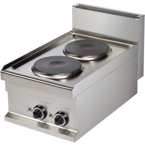 Professionelt elektrisk komfur med 2 plader 5,2kW | Adexa Hotmax 700 ER711S