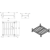 Modulært, mobilt pallehyldeanlæg, galvaniseret stål, 1 x EU-palle, 980 x 1050 x 290 mm, 2000 kg | Adexa EUP1209