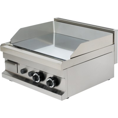 Professionel gasstegeplade glat 2 stegezoner 9,6 kW bordmodel | Adexa Hotmax 600 GG606