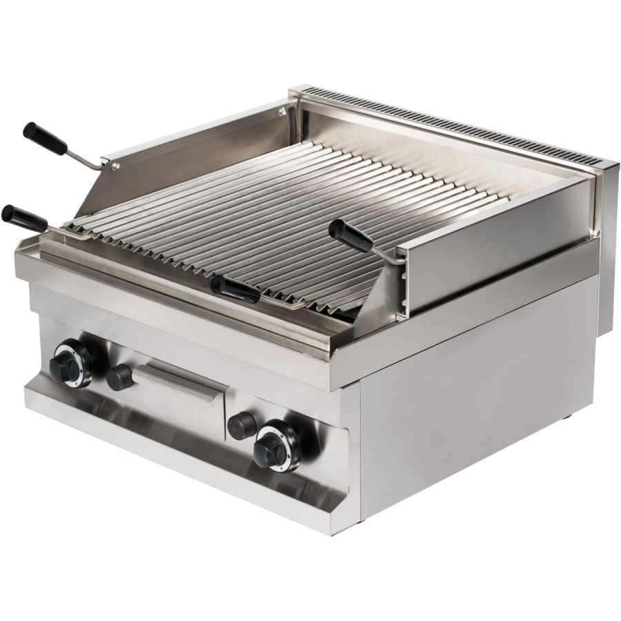 Professionel lavastengrill Gas 2 zoner 9,6kW bordmodel | Adexa Hotmax 600 GGL606