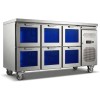 Barkølebord med 6 udtrækkelige skuffer, 1360 x 700 x 850 mm, LED-belysning | Adexa GN3160TNG