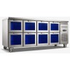 Barkølebord med 8 udtræksskuffer, 1360 x 700 x 850 mm, LED-belysning | Adexa GN4180TNG