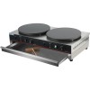 Professionel dobbelt crêpemaskine 2 x 400 mm | Adexa HCM2