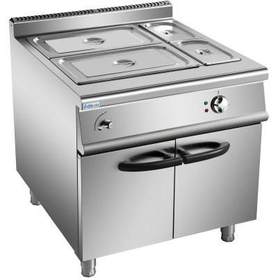 Commercial Electric Bain Marie with Cabinet 2xGN1/1 + 2xGN1/3 6kW 900mm Depth | Adexa HEB909A
