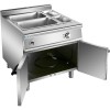 Professionelt elektrisk vandbad med underskab 2 x GN 1/1 + 2 x GN 1/3, 6 kW gulvmodel | Adexa HEB909A
