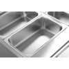 Professionelt elektrisk vandbad med underskab 2 x GN 1/1 + 2 x GN 1/3, 6 kW gulvmodel | Adexa HEB909A