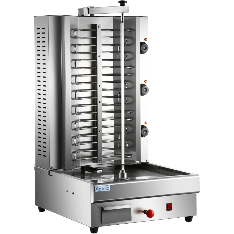 Professionel justerbar Gyros/Kebab-grill Elektrisk 3 elementer 8kW | Adexa HESE2