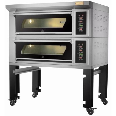 Bageriovn Elektrisk 2 kamre 4 x 400x600mm bakker 400°C Digital kontrol 13.2kW 380V | Adexa HTD40KI