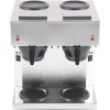 Professionel kaffemaskine Dobbelt 2 kander 4 varmeplader Rustfrit stål | Adexa RB286X2