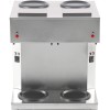 Professionel kaffemaskine Dobbelt 2 kander 4 varmeplader Rustfrit stål | Adexa RB286X2