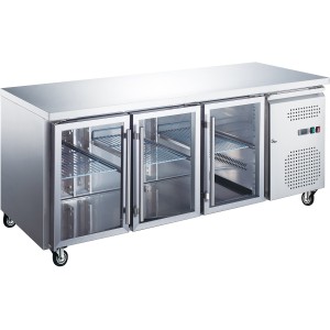Kølebord/bar-Kølebord 3 glasdøre Dybde 700mm | Adexa RG31VGLASS