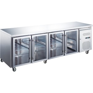 Kølebord/bar-Kølebord 4 glasdøre Dybde 700mm | Adexa RG41VGLASS