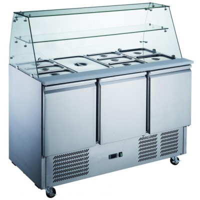 Saladette Glasplade 3 døre | Adexa S93SQ