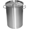 Skraldespand med låg 55 liter rustfrit stål | Adexa SDB55