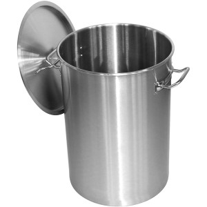 Skraldespand med låg 55 liter rustfrit stål | Adexa SDB55