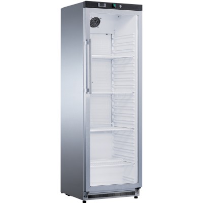 Commercial Refrigerator Upright cabinet 400 litres Stainless steel Single glass door | Adexa SR400G