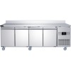kølebænk med bagkant, 4 døre, 2240 x 700 x 950 mm | Adexa T227RBL4