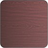Lamineret firkantet bordplade vendbar mahagoni og sort 30x30'' | Adexa TT3030MB