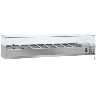 Refrigerated Servery Prep Top 2000mm 9xGN1/3  Depth 150mm | Adexa PT36